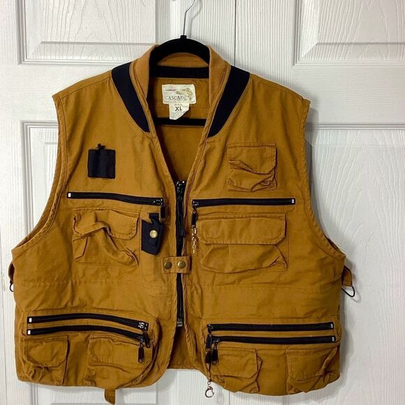 Utility Vest Fishing Vest Black Hawk Cascade Utility Vest Cargo Vest Canvas - Picture 1 of 12